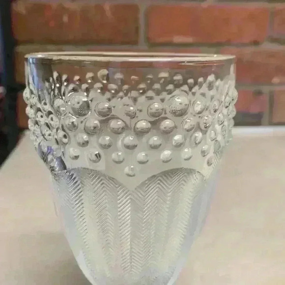 Vintage Crystal Gorham Water Goblet..Hobnail Feather Pattern - Picture 4 of 9